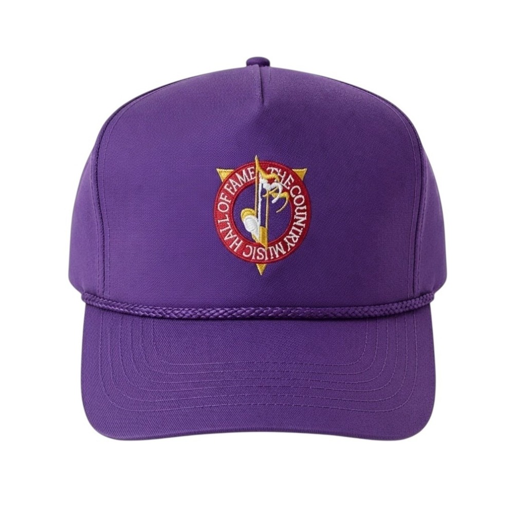 Vintage‎ Yupoong The Country Music Hall Of Fame purple Snapback hat one size